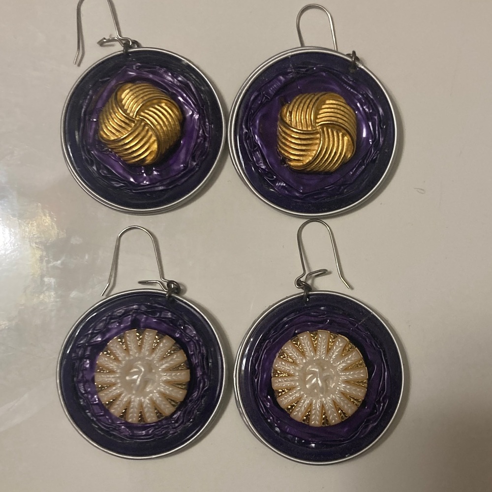 Artsy Purple Earrings-2